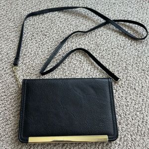 Black and Gold Thin Wallet Purse